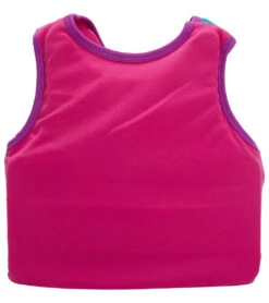 Kids' Printed Swim Vest With Safety Strap -Spectrum Xcel Shop 5665917501608 pinkblue 4a