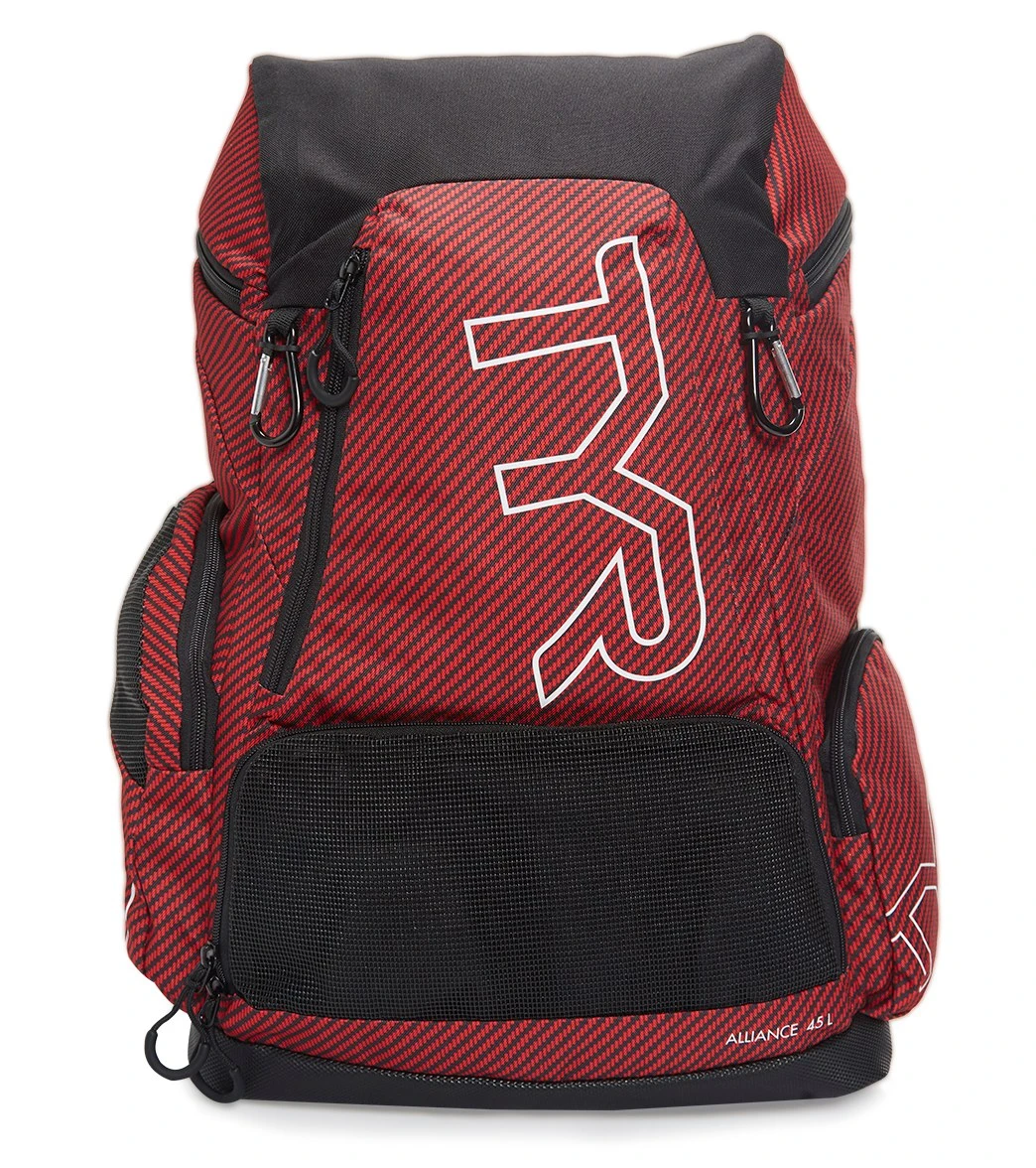 TYR Alliance 45L Team Carbon Print Backpack 1 TYR Alliance 45L Team Carbon Print Backpack