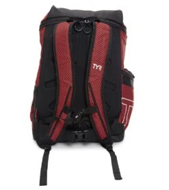 TYR Alliance 45L Team Carbon Print Backpack 7 TYR Alliance 45L Team Carbon Print Backpack -Spectrum Xcel Shop 5666288238760 red 4a