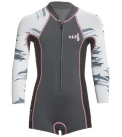 Xcel Girls' Ocean Ramsey Axis 2MM Long Sleeve Front Zip Springsuit