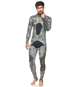 Men's Pirana Two Piece Camo Hooded Wetsuit