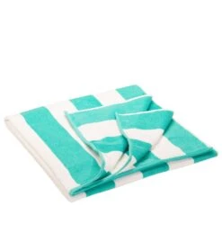 Dohler Marine Stripes Loop Terry Pool Towel 40" X 72" -Spectrum Xcel Shop 5668102013096 marinestripesteal 3a