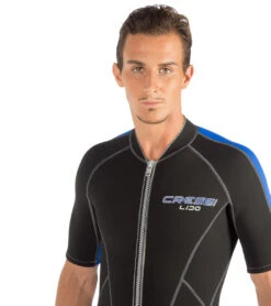 CRESSI Men's 2mm Lido Short Sleeve Springsuit Wetsuit -Spectrum Xcel Shop 5669111759016 blackblue 3a