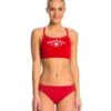 Lifeguard Thin Strap Piped Two Piece Bikini Swimsuit Set