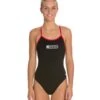 Lifeguard Varsity Solid Female String Back One Piece Swimsuit