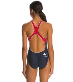 Nike Swim LifeLifeguard Power Back Tank One Piece Swimsuit -Spectrum Xcel Shop 5672065335464 midnightnavy 3a