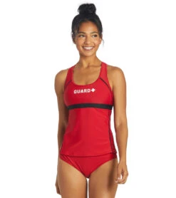 Guard Racerback Solid Tankini Top