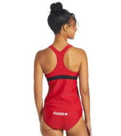 Guard Racerback Solid Tankini Top -Spectrum Xcel Shop 5672538439848 redblackred 3a
