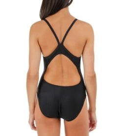 Female Lifeguard Logo V-2 Back One Piece Swimsuit -Spectrum Xcel Shop 5672690876584 black 4a