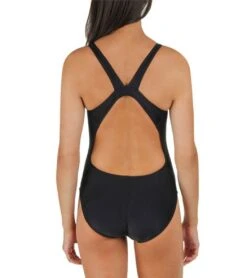Female Lifeguard Logo HP Back One Piece Swimsuit -Spectrum Xcel Shop 5672692875432 black 4a