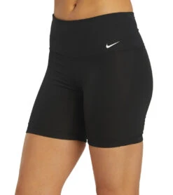 Nike Women's 6" Chlorine Resistant Essential Kick Swim Short -Spectrum Xcel Shop 6100144554152 black 5a