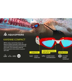 AQUASPHERE Kayenne Compact Fit Polarized Lens Goggle -Spectrum Xcel Shop 6215490240680 brownpolarizedwhitegrey 8a