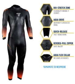 Men's Pursuit 2.0 Fullsleeve Triathlon Wetsuit 10 Men's Pursuit 2.0 Fullsleeve Triathlon Wetsuit -Spectrum Xcel Shop 6225124556968 blackorange 5a