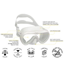 CRESSI A1 Yellow Anti-Fog Lens Scuba Mask -Spectrum Xcel Shop 6229797830824 whitewhite 5a
