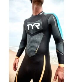 TYR Men's Hurricane Cat 2 Fullsleeve Triathlon Wetsuit -Spectrum Xcel Shop 6751580749992 blackblueorange 4a