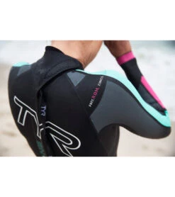 TYR Women's Hurricane Cat 5 Fullsleeve Triathlon Wetsuit 5 TYR Women's Hurricane Cat 5 Fullsleeve Triathlon Wetsuit -Spectrum Xcel Shop 6751757795496 blackturqfuschia 3a
