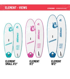 CRESSI Element Small All Around 8’2’’ Inflatable SUP Set -Spectrum Xcel Shop 6856348795048 whiteaqua 10a