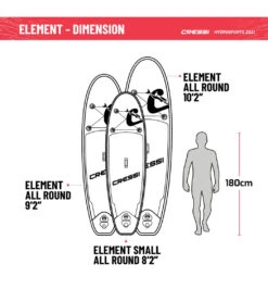 CRESSI Element Small All Around 8’2’’ Inflatable SUP Set -Spectrum Xcel Shop 6856348795048 whiteaqua 7a