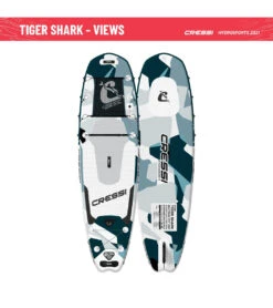 CRESSI Tiger Shark Multitask 10’2’’ Inflatable SUP Set -Spectrum Xcel Shop 6856350367912 greyblackcammo 12a