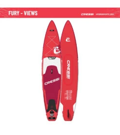 CRESSI Set Isup Fury Touring Dc 12’2’' Rosso Inflatable SUP -Spectrum Xcel Shop 6856350761128 redwhite 11a