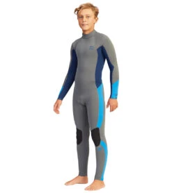 Billabong Boys' 3/2MM Absolut Backzip Long Sleeve Full Wetsuit -Spectrum Xcel Shop 6908217327784 ash 4a
