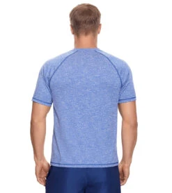 Reebok Men's Heathered Black Raglan Swim Tee -Spectrum Xcel Shop 7167534334120 blue 3a