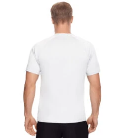 Reebok Men's Solid White Raglan Swim Tee -Spectrum Xcel Shop 7167536365736 grey 3a