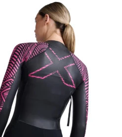 2XU Women's Pro-Swim Run Pro Shorty Wetsuit -Spectrum Xcel Shop 7350032367784 blackveryberryprint 7a