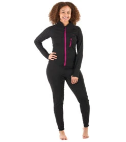 Level Six Women's Vesta Zippered Full Thermal Unisuit -Spectrum Xcel Shop 7363715891368 black 4a