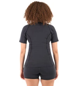Level Six Women's 0.5mm Sombrio Short Sleeve Neoprene Top -Spectrum Xcel Shop 7363716055208 blackheather 3a