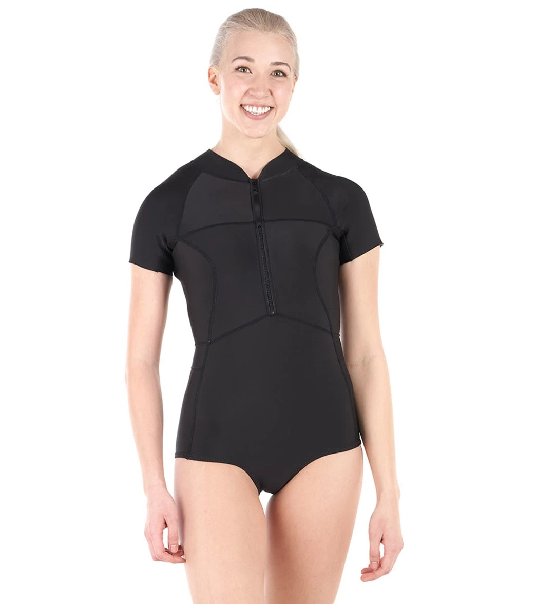 Level Six 1.2mm Neoprene Sally Short Sleeve One Piece Swimsuit 1 Level Six 1.2mm Neoprene Sally Short Sleeve One Piece Swimsuit