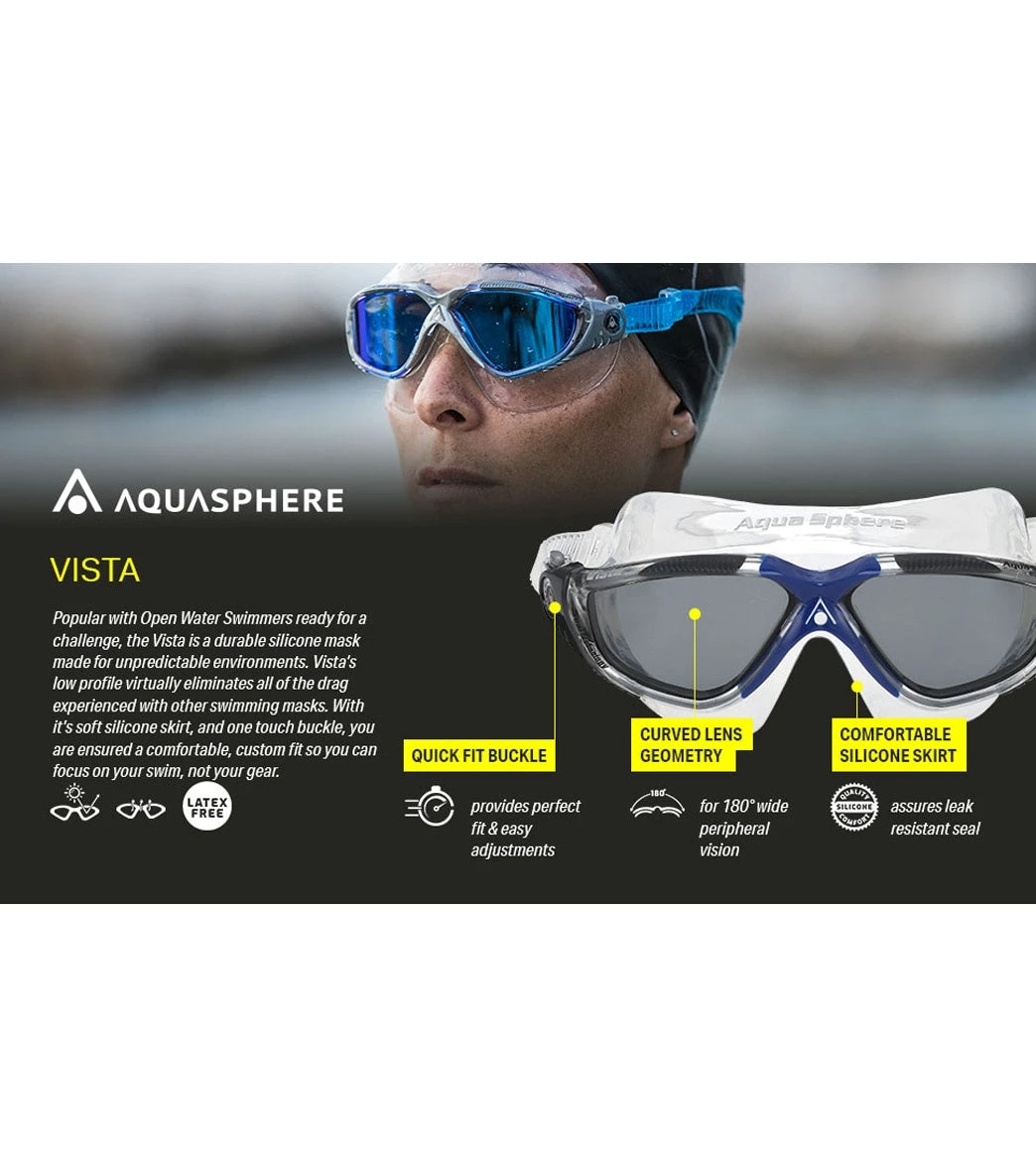 AQUASPHERE Vista Titanium Mirrored Lens Mask 5 AQUASPHERE Vista Titanium Mirrored Lens Mask - Image 5
