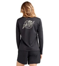Dakine Women's Mission Crew Long Sleeve UPF 50 Surf Shirt -Spectrum Xcel Shop 7476060717224 black 3a