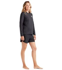 Dakine Women's Mission Crew Long Sleeve UPF 50 Surf Shirt -Spectrum Xcel Shop 7476060717224 black 4a