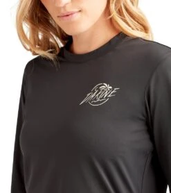 Dakine Women's Mission Crew Long Sleeve UPF 50 Surf Shirt -Spectrum Xcel Shop 7476060717224 black 5a