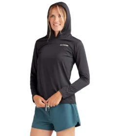 Dakine Women's Mission Hoodie Long Sleeve UPF 50 Surf Shirt -Spectrum Xcel Shop 7476060946600 black 4a