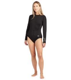 Dakine Women's HD Long Sleeve UPF 50 One Piece Swimsuit -Spectrum Xcel Shop 7476061503656 black 3a