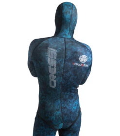 CRESSI 3.5mm Tokugawa Open Cell Hooded Two Piece Wetsuit -Spectrum Xcel Shop 7484568469672 bluecamo 3a