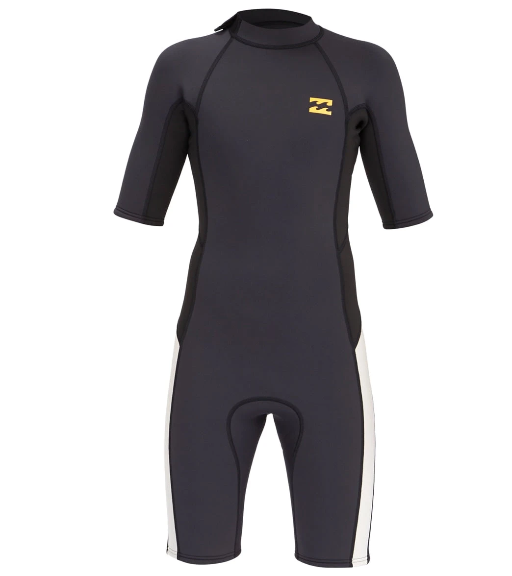 Billabong Kids' 2/2mm Absolute Back Zip Short Sleeve Springsuit 1 Billabong Kids' 2/2mm Absolute Back Zip Short Sleeve Springsuit