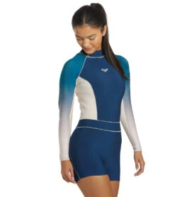 Women's 1.5mm Roxy Rise Qlock Long Sleeve Springsuit Wetsuit -Spectrum Xcel Shop 7499383734440 iodineblue 2a