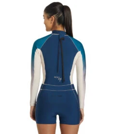 Women's 1.5mm Roxy Rise Qlock Long Sleeve Springsuit Wetsuit -Spectrum Xcel Shop 7499383734440 iodineblue 3a
