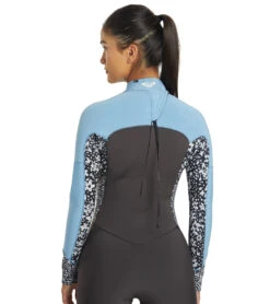 Roxy Women's 4/3mm Swell Series Back Zip Fullsuit Wetsuit -Spectrum Xcel Shop 7499384619176 jetboyblue 5a
