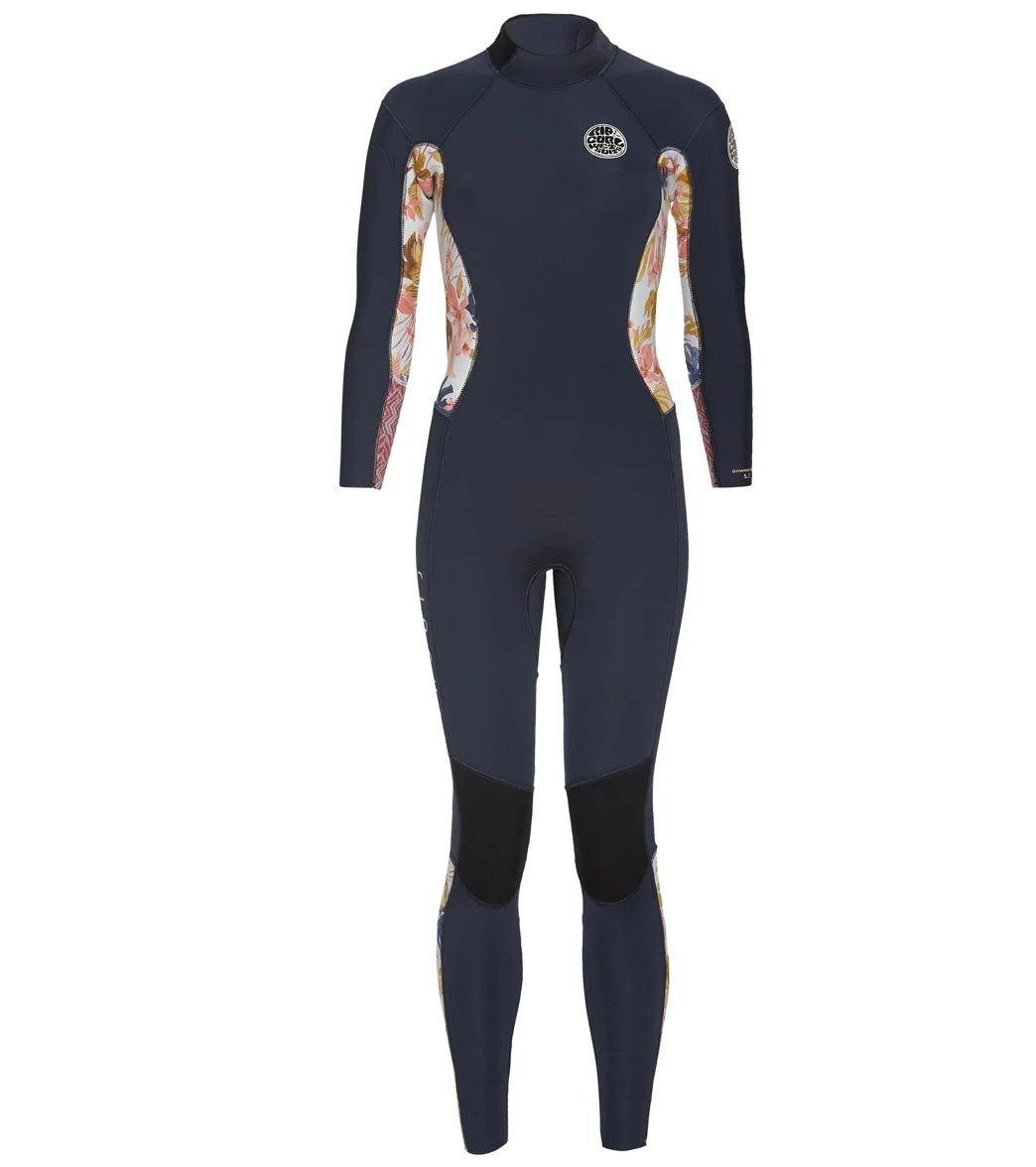 Rip Curl Women's 5/3mm Dawn Patrol Long Sleeve Back Zip Fullsuit Wetsuit 1 Rip Curl Women's 5/3mm Dawn Patrol Long Sleeve Back Zip Fullsuit Wetsuit