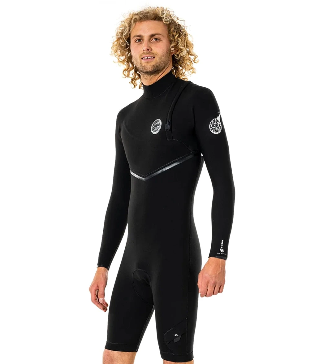 Rip Curl Men's 2/2mm E-Bomb Long Sleeve Zip Free Springsuit Wetsuit 2 Rip Curl Men's 2/2mm E-Bomb Long Sleeve Zip Free Springsuit Wetsuit - Image 2