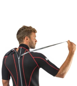 CRESSI Men's Tortuga 2.5MM Short Sleeve Springsuit Wetsuit -Spectrum Xcel Shop 7659811897512 blackred 5a